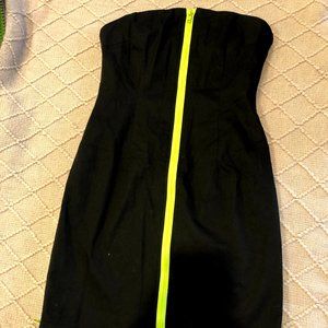 LF BRAND NEW Black Bodycon Dress with Neon Zippers